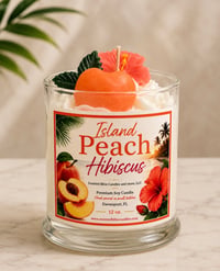 Island Peach Hibiscus Candle 