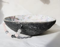 Image 7 of OOAK Paper Mache Bowl with Quartz Handles | Organic Modern Decor