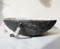 Image 8 of OOAK Paper Mache Bowl with Quartz Handles | Organic Modern Decor