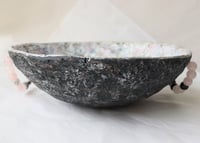 Image 9 of OOAK Paper Mache Bowl with Quartz Handles | Organic Modern Decor