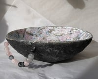 Image 10 of OOAK Paper Mache Bowl with Quartz Handles | Organic Modern Decor