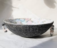 Image 11 of OOAK Paper Mache Bowl with Quartz Handles | Organic Modern Decor