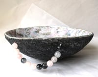 Image 13 of OOAK Paper Mache Bowl with Quartz Handles | Organic Modern Decor