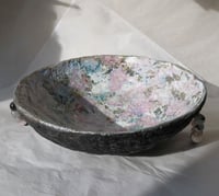 Image 16 of OOAK Paper Mache Bowl with Quartz Handles | Organic Modern Decor