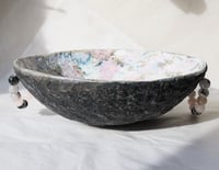 Image 17 of OOAK Paper Mache Bowl with Quartz Handles | Organic Modern Decor