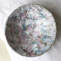 Image 3 of OOAK Paper Mache Bowl with Quartz Handles | Organic Modern Decor