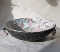 Image 23 of OOAK Paper Mache Bowl with Quartz Handles | Organic Modern Decor