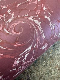 Image 2 of One-of-a-kind hand marbled paper  - 'Tyrian'
