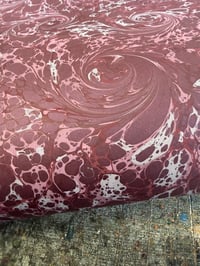 Image 3 of One-of-a-kind hand marbled paper  - 'Tyrian'