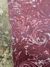 Image 5 of One-of-a-kind hand marbled paper  - 'Tyrian'