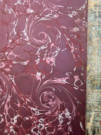 Image 4 of One-of-a-kind hand marbled paper  - 'Tyrian'