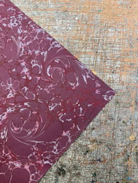 Image 7 of One-of-a-kind hand marbled paper  - 'Tyrian'