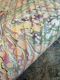 Image 1 of One-of-a-kind hand marbled paper  - 'Faie'