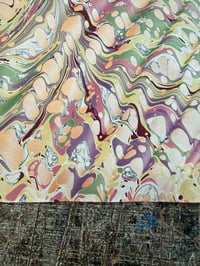 Image 4 of One-of-a-kind hand marbled paper  - 'Faie'