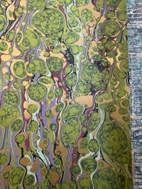 Image 5 of One-of-a-kind hand marbled paper  - 'Marshland' 