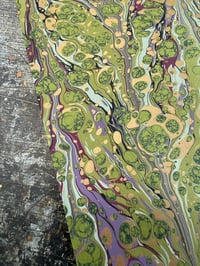 Image 6 of One-of-a-kind hand marbled paper  - 'Marshland' 