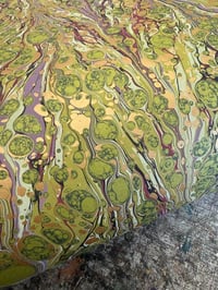 Image 1 of One-of-a-kind hand marbled paper  - 'Marshland' 