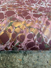 Image 2 of One-of-a-kind hand marbled paper  - 'Spanish Grape'  