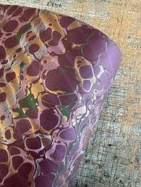 Image 4 of One-of-a-kind hand marbled paper  - 'Spanish Grape'  