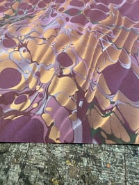 Image 5 of One-of-a-kind hand marbled paper  - 'Spanish Grape'  