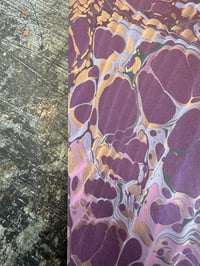 Image 6 of One-of-a-kind hand marbled paper  - 'Spanish Grape'  