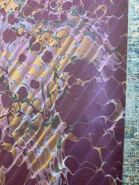 Image 7 of One-of-a-kind hand marbled paper  - 'Spanish Grape'  