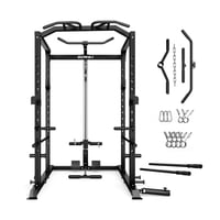Image 1 of Power Rack with Lat Pulldown &amp; Low Row System C1-V4