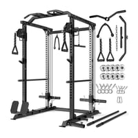 Image 1 of Dual Pulley Power Rack Functional Trainer Aluminum Pulleys DP01-V4