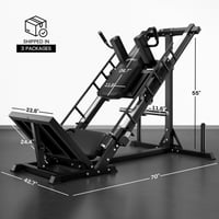 Image 2 of 3 in 1 Hack Squat Leg Press Combo Machine L2-V4
