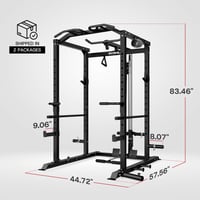 Image 2 of Power Rack with Lat Pulldown &amp; Low Row System C1-V4