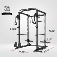 Image 2 of Dual Pulley Power Rack Functional Trainer Aluminum Pulleys DP01-V4