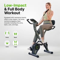 Image 3 of Foldable Upright Exercise Bike with 16-Level Magnetic Resistance XB01