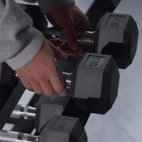 Image 4 of Rubber Hex Dumbbell Set DS01