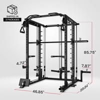 Image 2 of All-in-One Smith Machine with Cable Crossover S1-V4