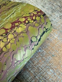 Image 5 of One-of-a-kind hand marbled paper  - 'Zesty Ripple' 