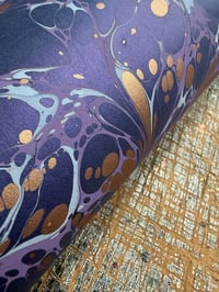 Image 2 of One-of-a-kind hand marbled paper  - 'Ametrine' (Second) 