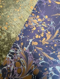 Image 3 of One-of-a-kind hand marbled paper  - 'Ametrine' (Second) 