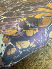 Image 5 of One-of-a-kind hand marbled paper  - 'Ametrine' (Second) 