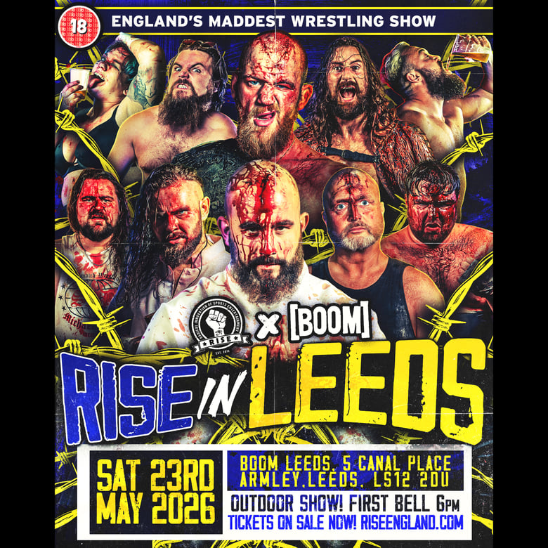 Image of TICKET: Saturday 23rd May 2026. RISE at BOOM, Leeds. No Booking Fees.