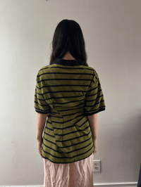 Image 2 of Diamond Polo Stripe Yellow