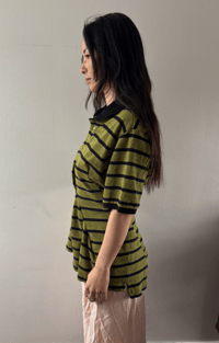 Image 3 of Diamond Polo Stripe Yellow