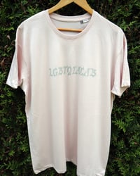Image 1 of T-shirt sérigraphié rose monochrome