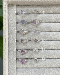 Image 1 of Lavender Crystal Rings