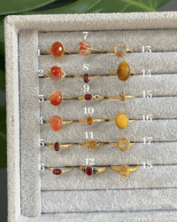 Image 1 of Spring Golden Glow Crystal Rings