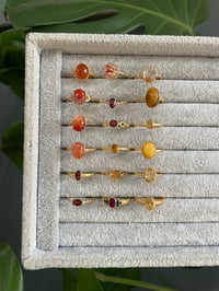 Image 2 of Spring Golden Glow Crystal Rings