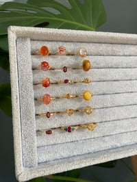 Image 4 of Spring Golden Glow Crystal Rings