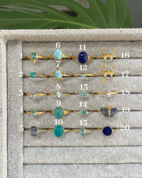 Image 1 of Forget-Me-Not Crystal Rings