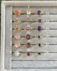 Image 1 of Spring Wisteria Crystal Rings 
