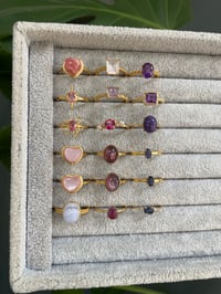 Image 2 of Spring Wisteria Crystal Rings 