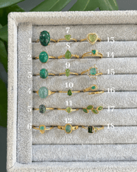 Image 1 of Matcha Willow Crystal Rings 